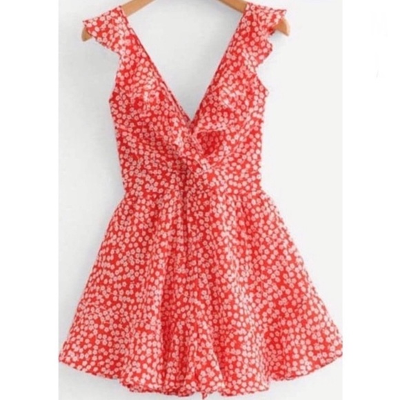 BOHO CALICO PRINT ROMPER - Picture 5 of 11